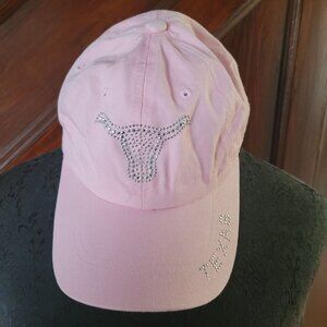 Pink Rhinestone Longhorn Adjustable Baseball Cap "Texas" By Cap Together